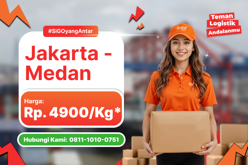 Kirim Barang Jakarta - Medan Rp 4.900/Kg