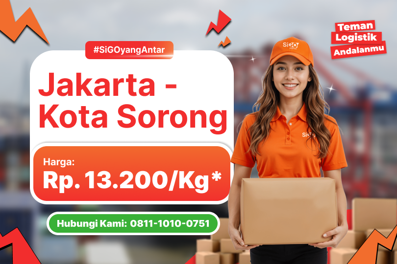 Kirim Barang Jakarta - Kota Sorong Rp 13.200/Kg
