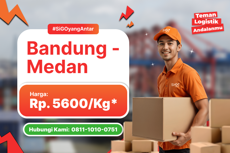 Kirim Barang Bandung - Medan Rp 5.600 / kg