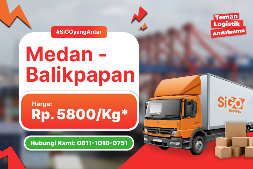 Kirim Barang Medan - Balikpapan Rp 5.800 / kg